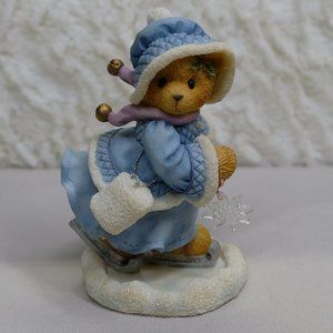 Cherished Teddies Vintage 1997 Candace Winter Bear Festival Ice Skating Figurine